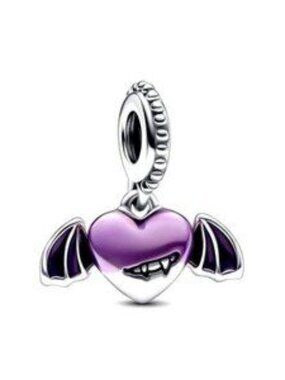 Pandora Purple Bat Heart Charm